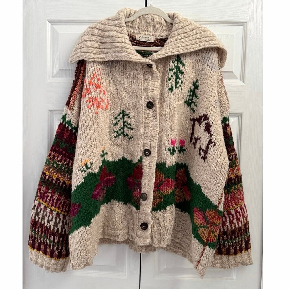 Free People Wonderland SoftSpun Cardigan New XL Extra Large - Picture 5 of 9